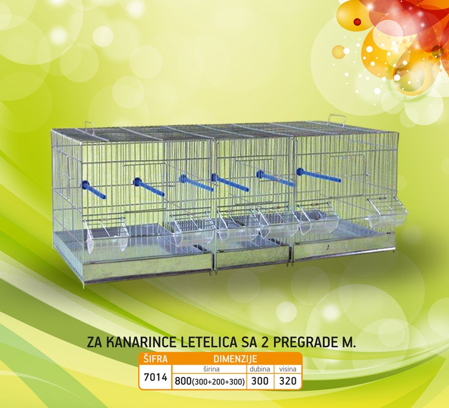 Kavez-Letelica sa 2 pregrade mali- Š:7014