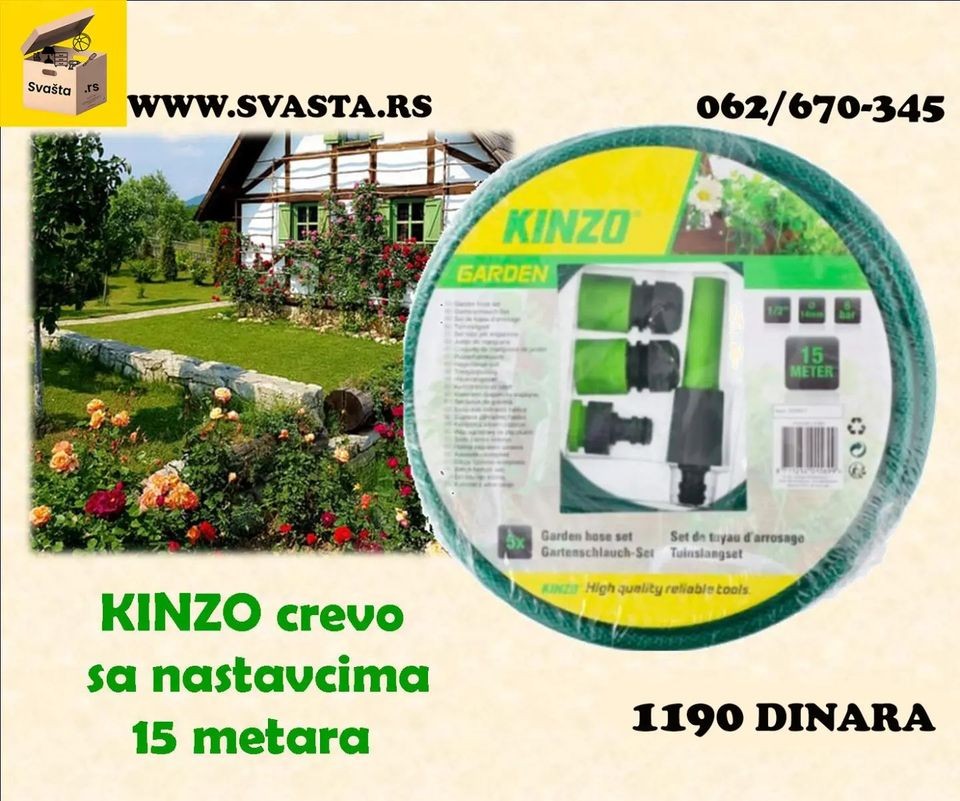 Crevo 15m + nastavci