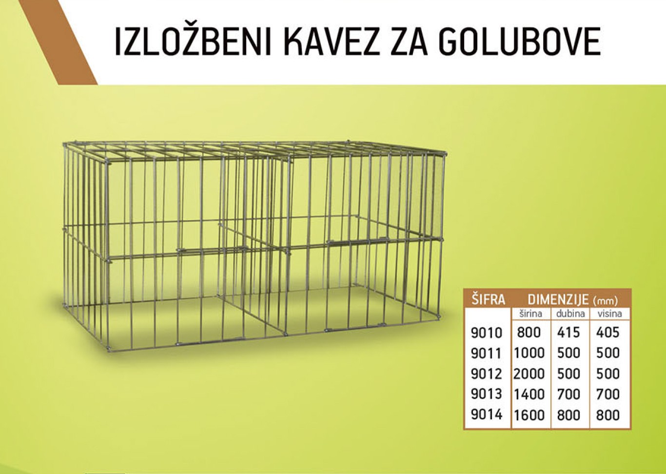 Izložbeni kavezi Š:9010 - Š:9014 (opis)