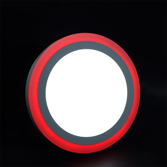 Nadgradni okrugli LED panel 18+6W 6500K+crvena